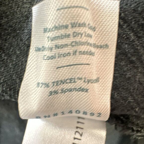 Marine Layer Pants Cropped Pull On Washed Black Tencel Elastic Waist  Sz Small - Picture 9 of 12